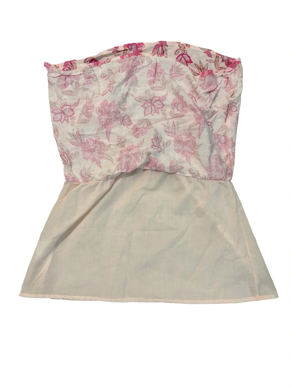 Girls floral pink sleeveless top and pants set